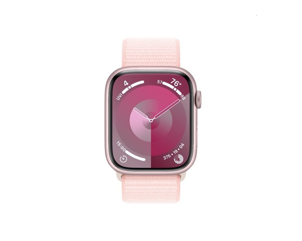 Smart часовник Apple Watch Series 9 GPS 45mm Pink Aluminium Case with Light Pink Sport Loop 2