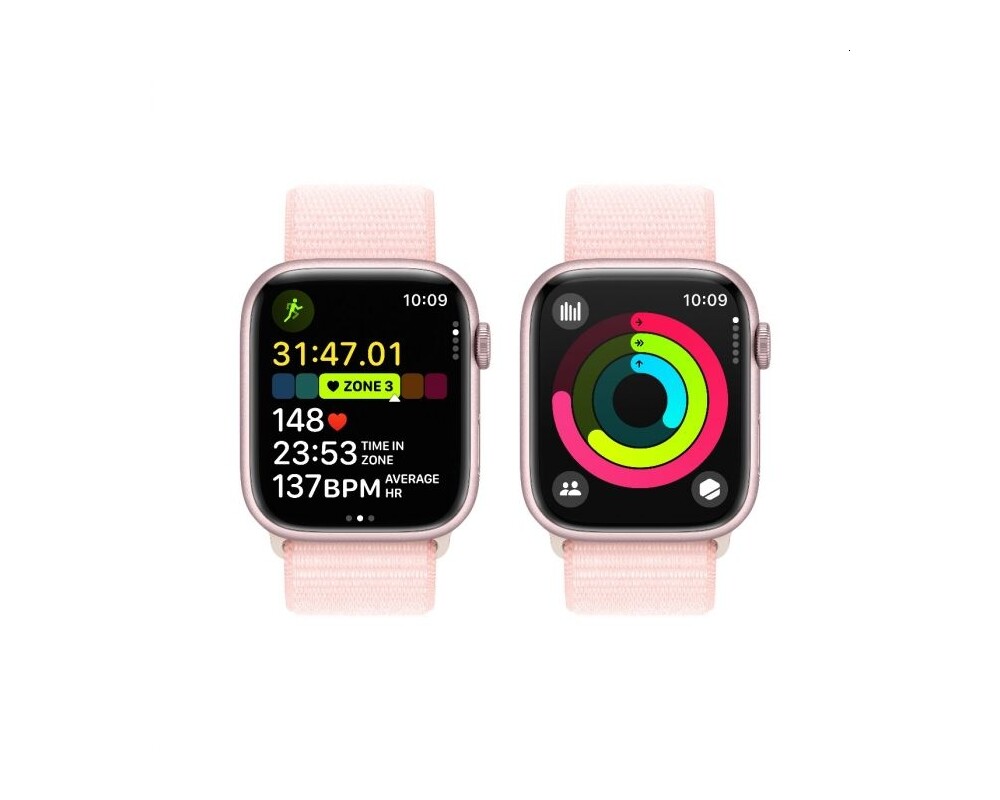 Smart часовник Apple Watch Series 9 GPS 45mm Pink Aluminium Case with Light Pink Sport Loop 4