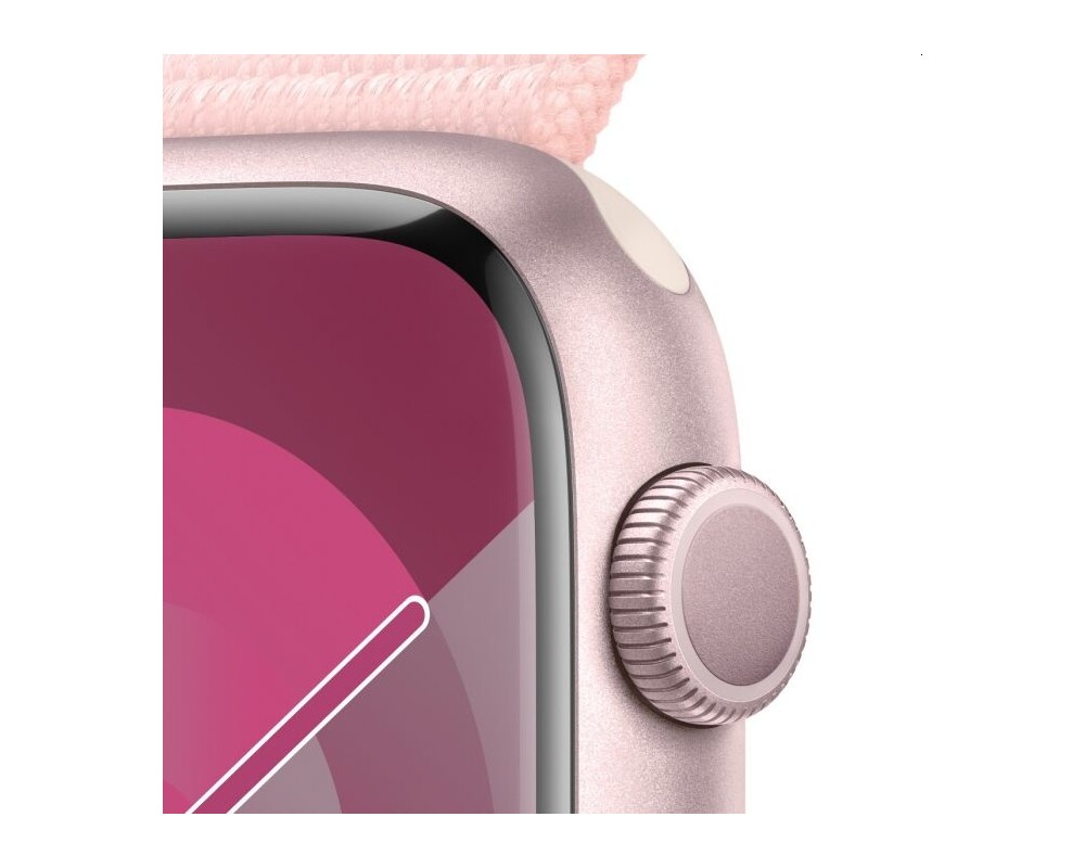 Smart часовник Apple Watch Series 9 GPS 45mm Pink Aluminium Case with Light Pink Sport Loop 3