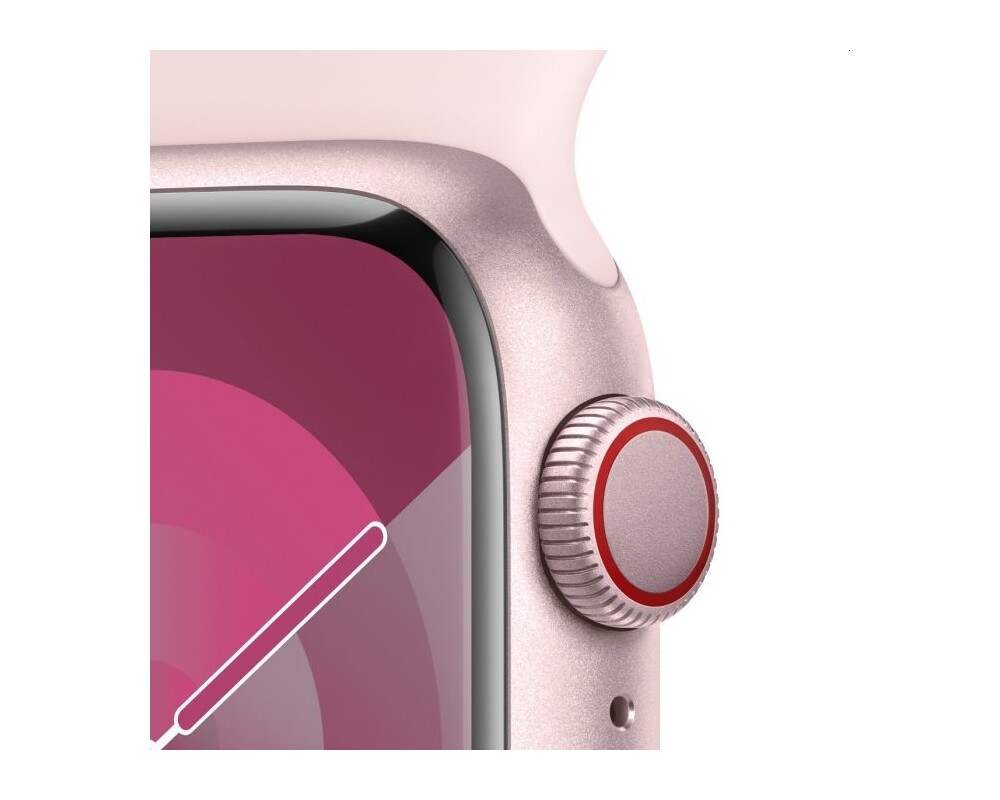 Smart часовник Apple Watch Series 9 GPS + Cellular 41mm Pink Aluminium Case with Light Pink Sport Band - M/L 3