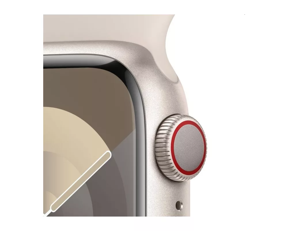 Smart часовник Apple Watch Series 9 GPS + Cellular 41mm Starlight Aluminium Case with Starlight Sport Band - S/M 3