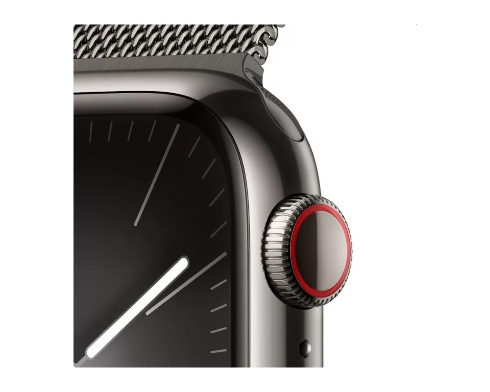Smart часовник Apple Watch Series 9 GPS + Cellular 41mm Graphite Stainless Steel Case with Graphite Milanese Loop 3