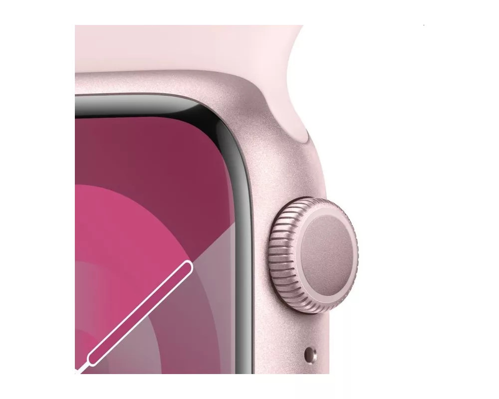 Smart часовник Apple Watch Series 9 GPS 41mm Pink Aluminium Case with Light Pink Sport Band - M/L 3