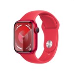 <span>Smart часовник</span> Apple Watch Series 9 GPS 41mm (PRODUCT)RED Aluminium Case with (PRODUCT)RED Sport Band - S/M <span class='catalog-num-in-name'>MRXG3QC/A</span> - 