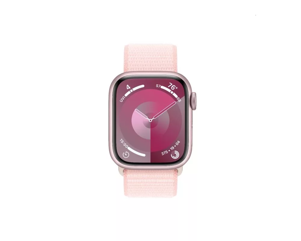 Smart часовник Apple Watch Series 9 GPS 41mm Pink Aluminium Case with Light Pink Sport Loop 2