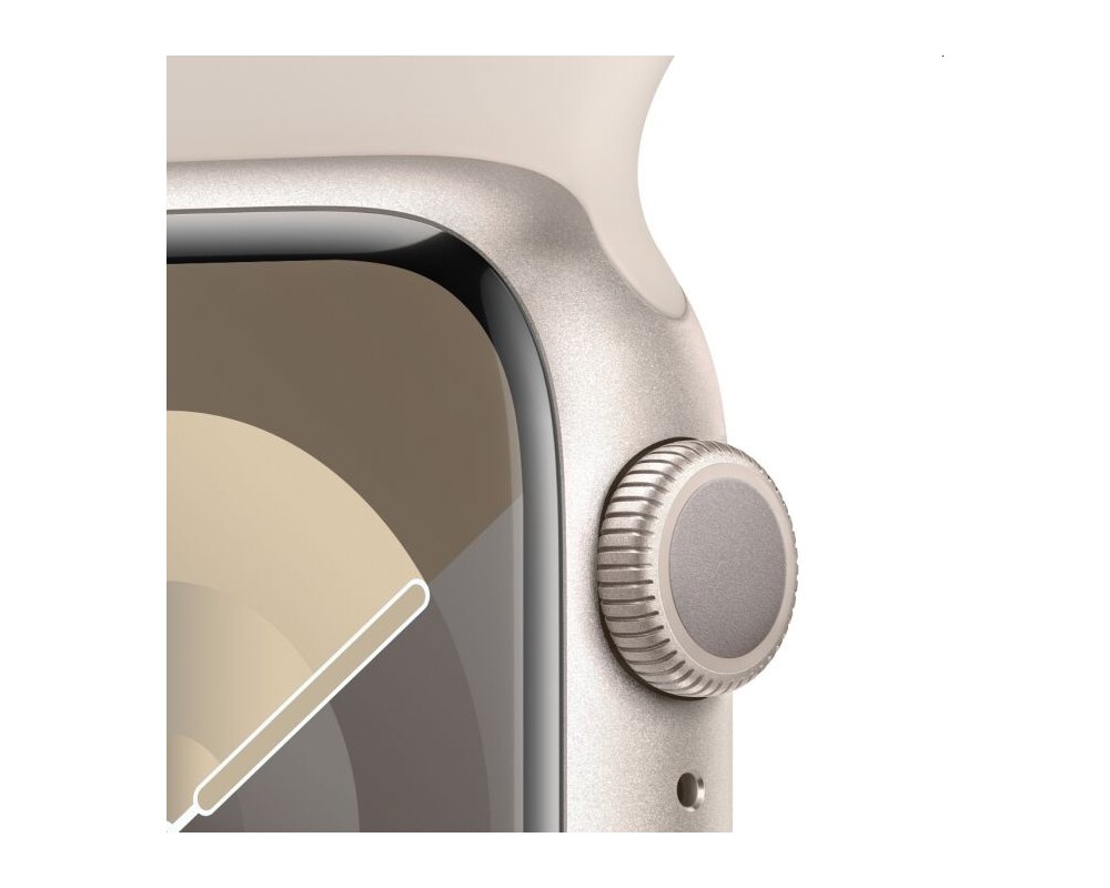 Smart часовник Apple Watch Series 9 GPS 41mm Starlight Aluminium Case with Starlight Sport Band - M/L 3
