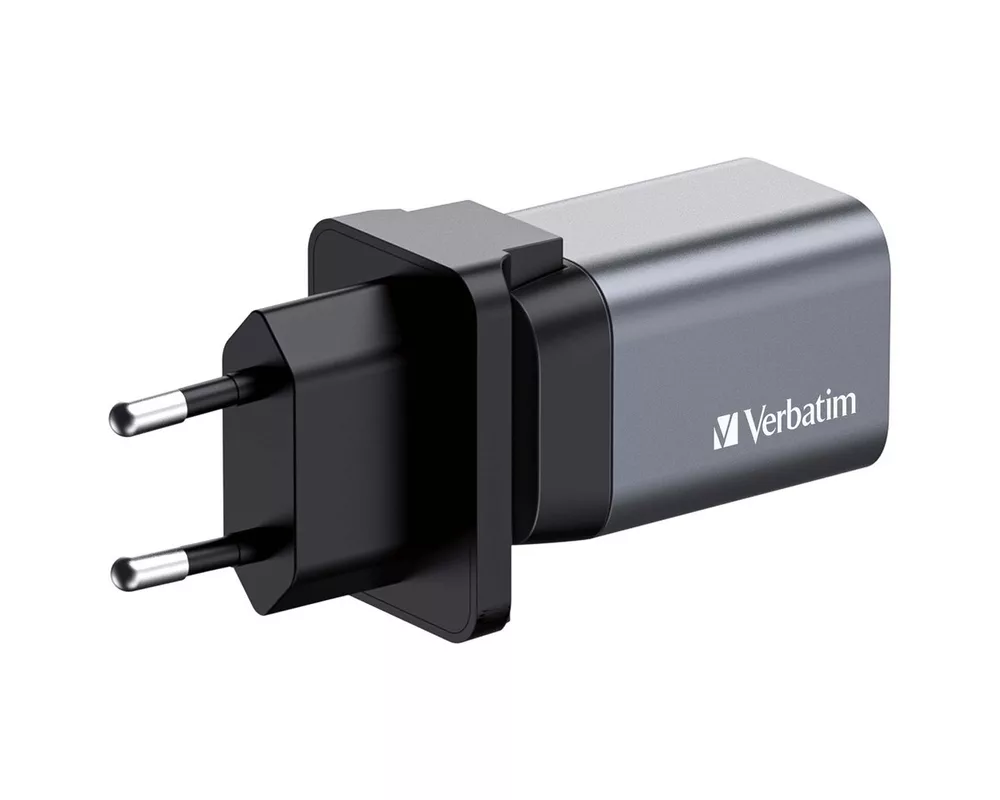 Зарядно Verbatim GNC-35 GaN Charger 2 Port 35W USB A/C (EU/UK/US) 3