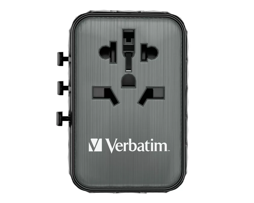 Зарядно Verbatim UTA-05 GaN III Universal Travel Adapter with 2 x USB-C PD 65W & QC 4+ / 2 x USB-A 9
