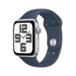 <span>Smart часовник</span> Apple Watch SE2 v2 GPS 44mm Silver Alu Case w Storm Blue Sport Band - M/L <span class='catalog-num-in-name'>MREE3QC/A</span> - 