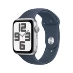 <span>Smart часовник</span> Apple Watch SE2 v2 GPS 44mm Silver Alu Case w Storm Blue Sport Band - S/M <span class='catalog-num-in-name'>MREC3QC/A</span> - 