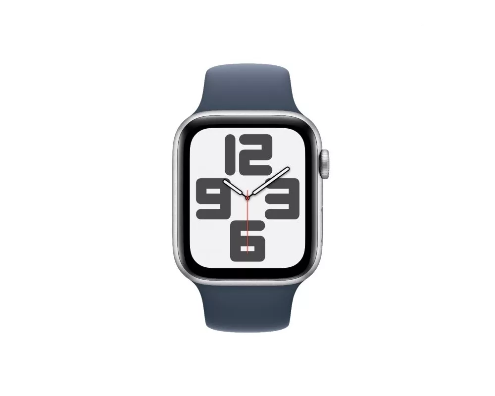 Smart часовник Apple Watch SE2 v2 GPS 44mm Silver Alu Case w Storm Blue Sport Band - S/M 2