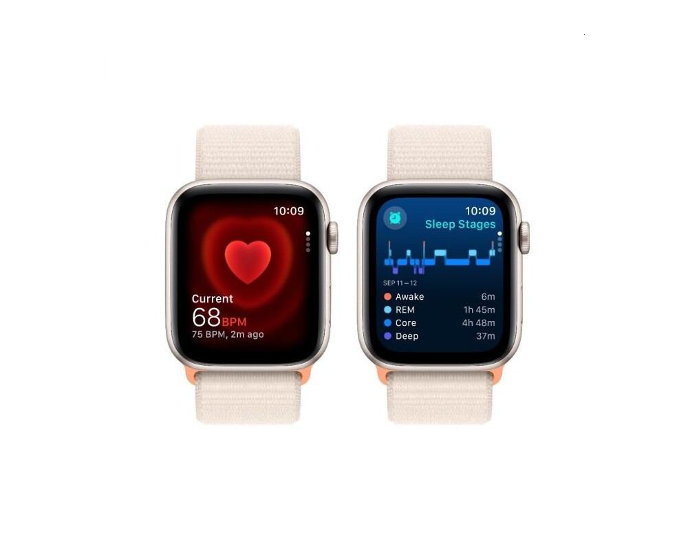 Smart часовник Apple Watch SE2 v2 GPS 44mm Starlight Alu Case w Starlight Sport Loop 4