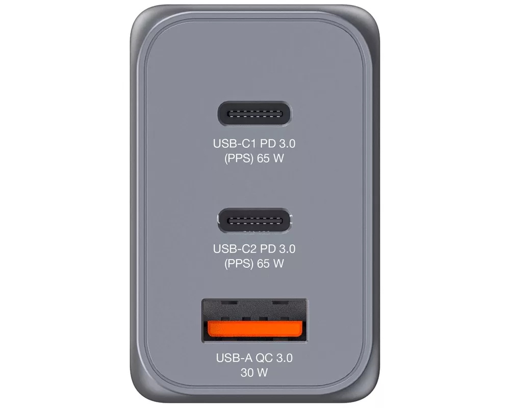 Зарядно Verbatim GNC-65 GaN Charger 3 Port 65W USB A/C (EU/UK/US) 2