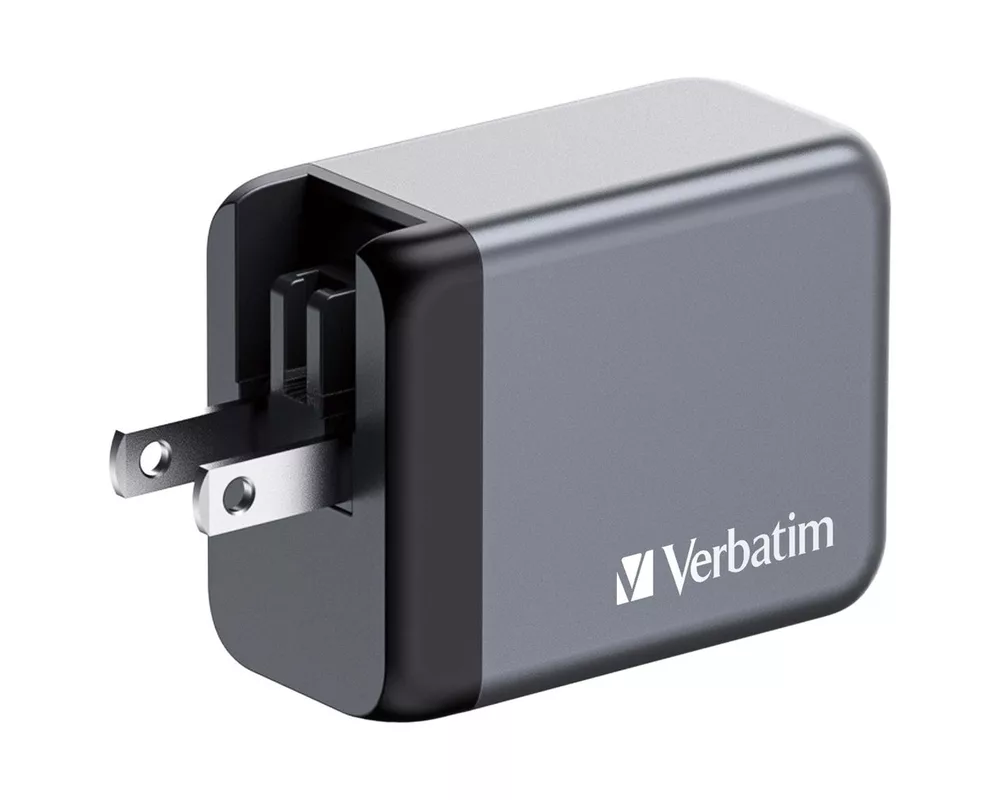 Зарядно Verbatim GNC-65 GaN Charger 3 Port 65W USB A/C (EU/UK/US) 5