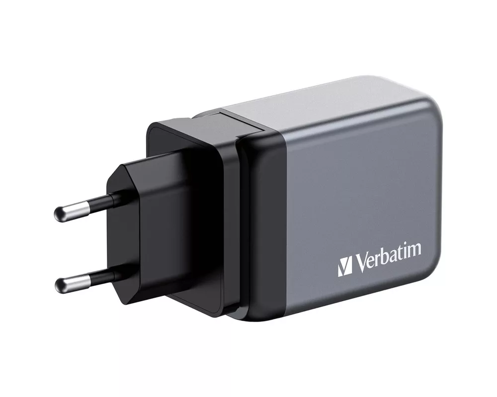 Зарядно Verbatim GNC-65 GaN Charger 3 Port 65W USB A/C (EU/UK/US) 3