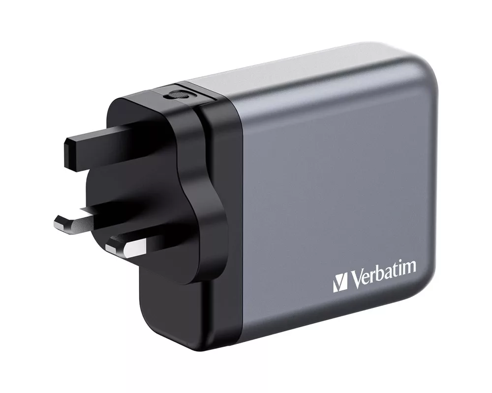 Зарядно Verbatim GNC-140 GaN Charger 4 Port 140W USB A/C (EU/UK/US) 4