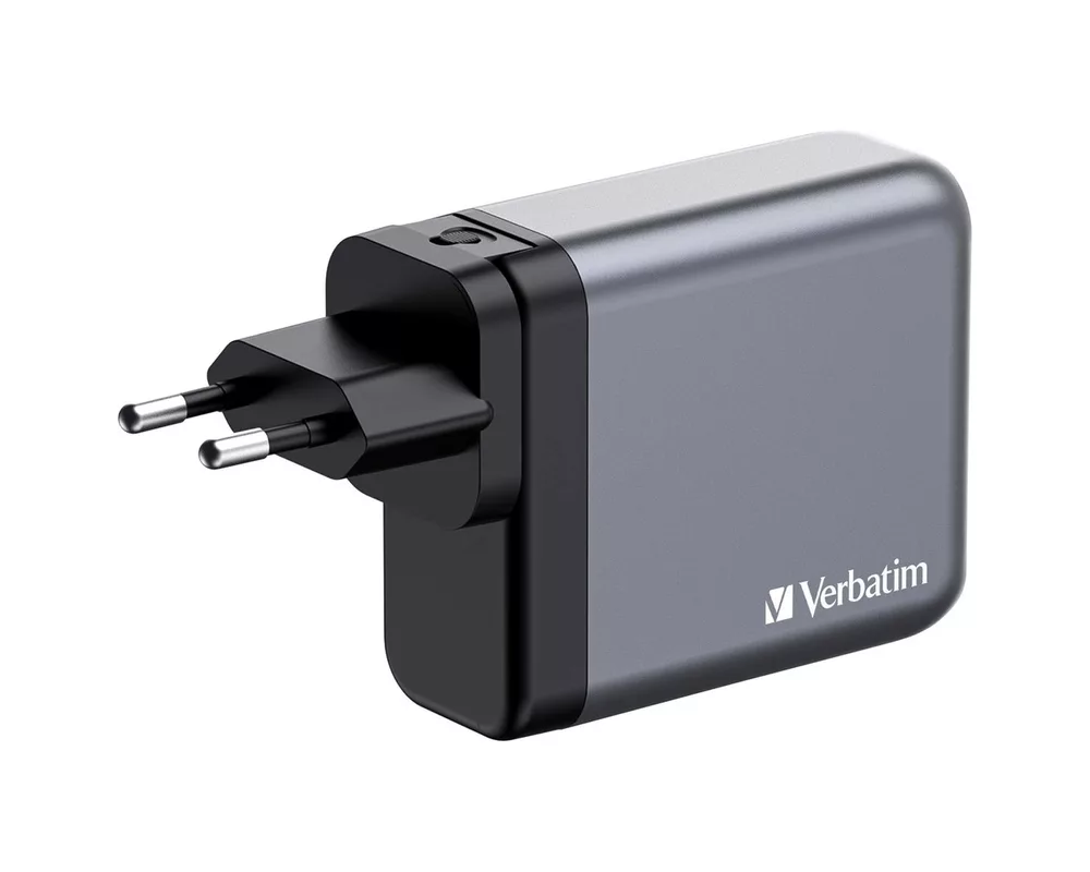 Зарядно Verbatim GNC-140 GaN Charger 4 Port 140W USB A/C (EU/UK/US) 3
