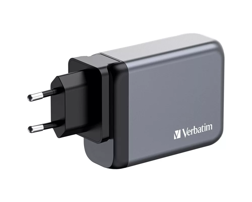Зарядно Verbatim GNC-100 GaN Charger 4 Port 100W USB A/C (EU/UK/US) 3