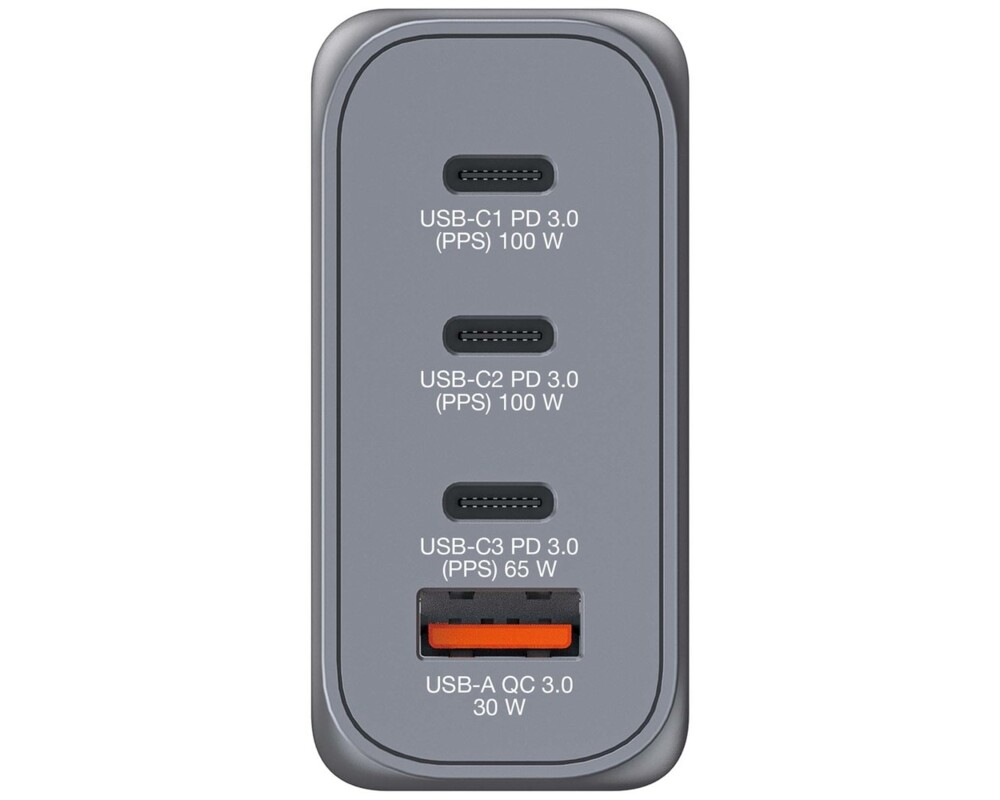 Зарядно Verbatim GNC-100 GaN Charger 4 Port 100W USB A/C (EU/UK/US) 2