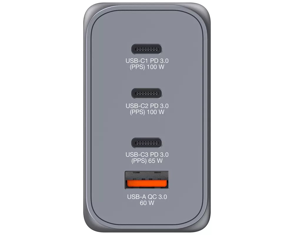 Зарядно Verbatim GNC-200 GaN Charger 4 Port 200W USB A/C (EU/UK/US) 2