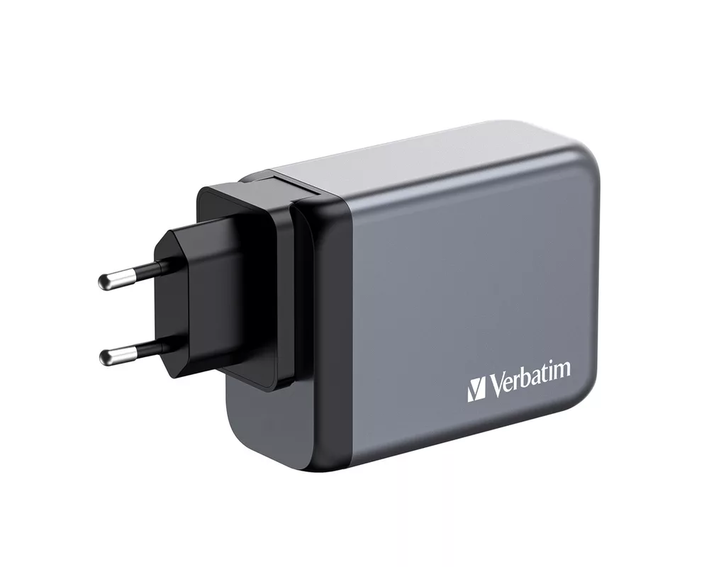 Зарядно Verbatim GNC-200 GaN Charger 4 Port 200W USB A/C (EU/UK/US) 3