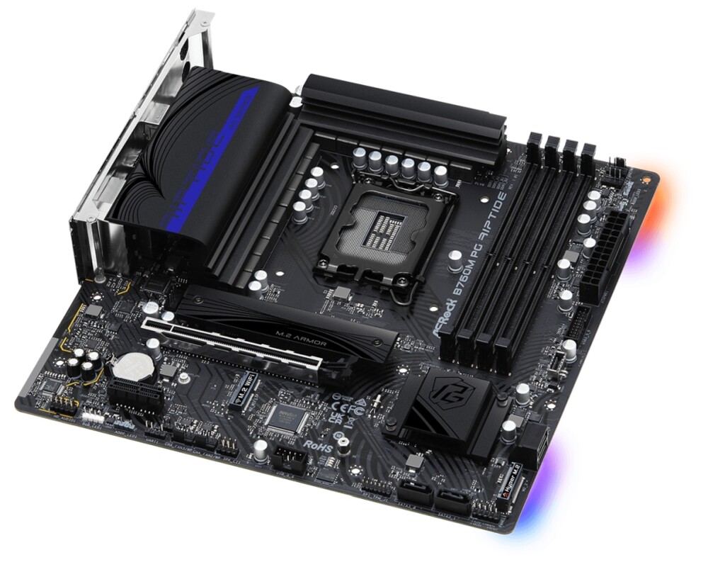 Дънна платка Asrock B760M Phantom Gaming Riptide + Lanberg Wireless Network Card USB adapter NC-1200-WIE AC1200 Dual Band 3