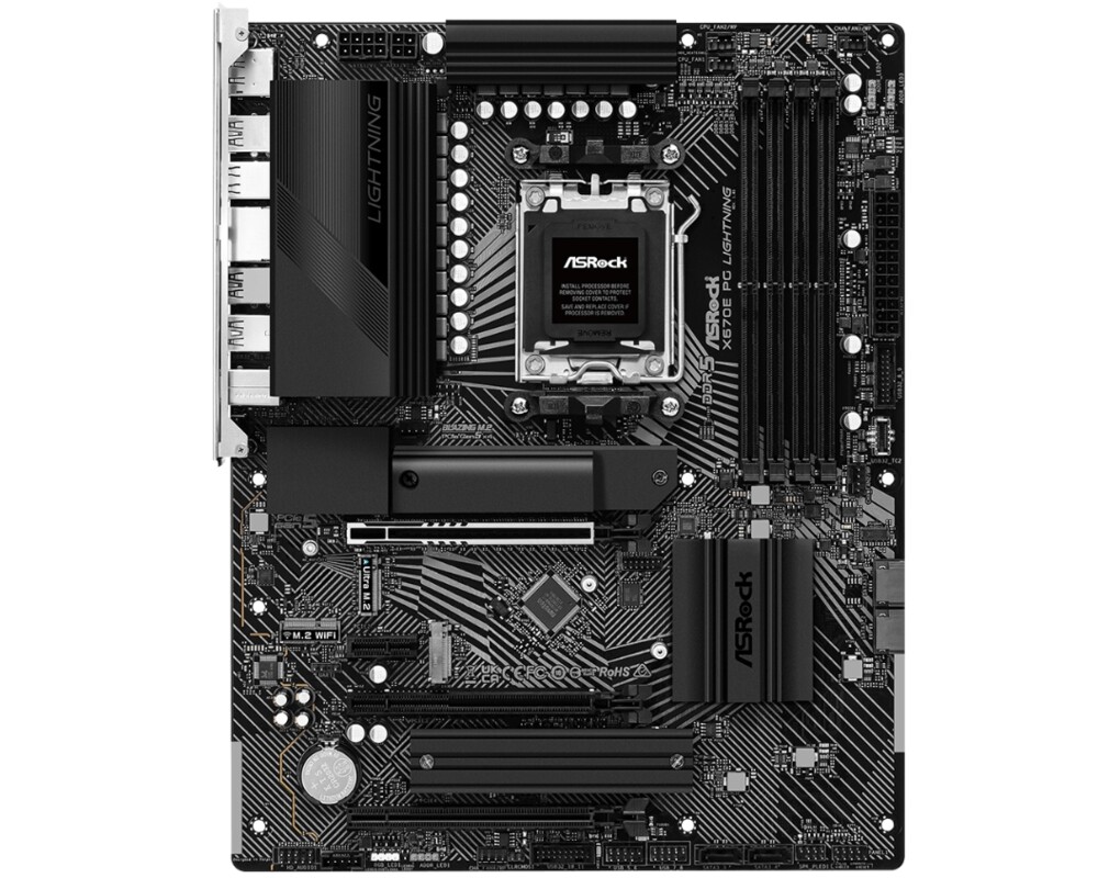 Дънна платка Asrock X670E Phantom Gaming Lightning + Lanberg Wireless Network Card USB adapter NC-1200-WIE AC1200 Dual Band 2