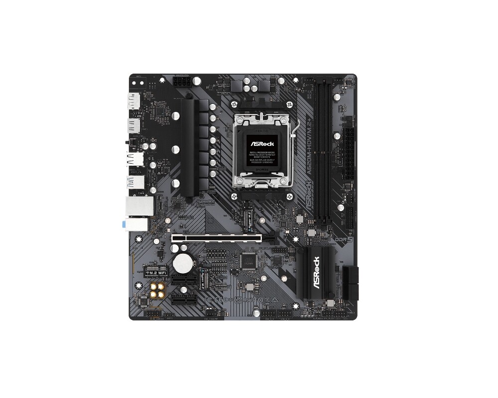 Дънна платка Asrock A620M-HDV/M.2+ + Lanberg Wireless Network Card USB adapter NC-1200-WIE AC1200 Dual Band 2