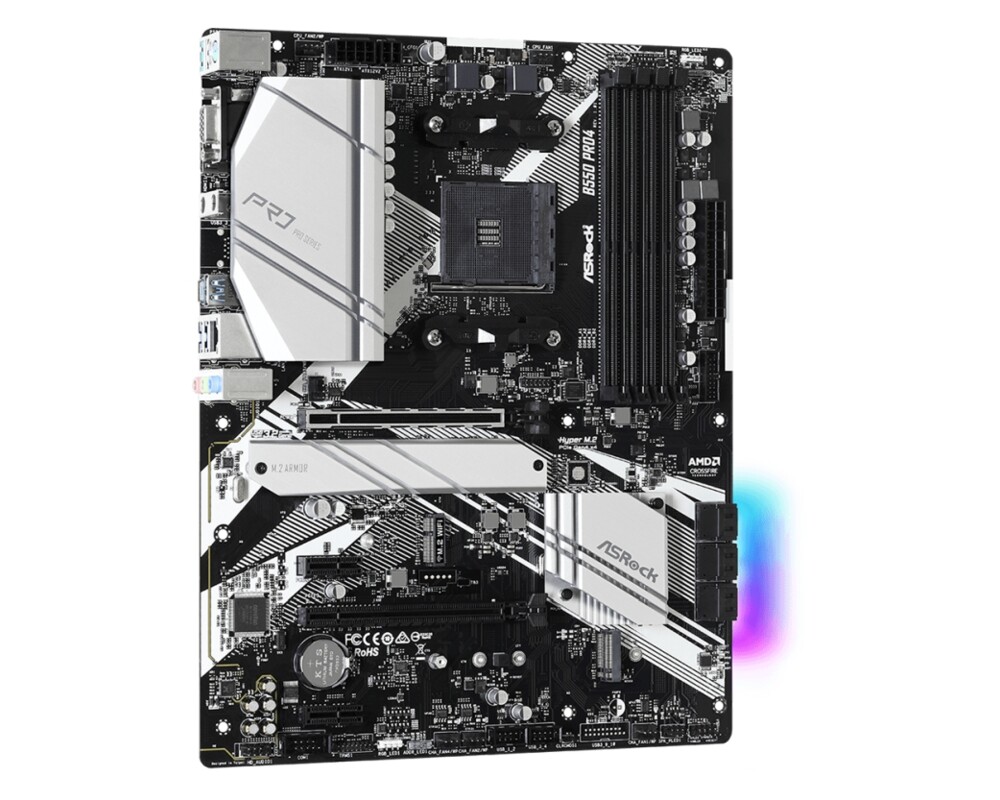 Дънна платка Asrock B550 Pro 4 + Lanberg Wireless Network Card USB adapter NC-1200-WIE AC1200 Dual Band 4