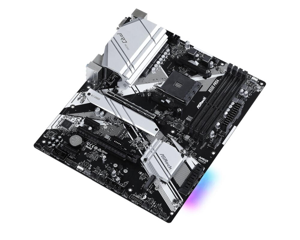 Дънна платка Asrock B550 Pro 4 + Lanberg Wireless Network Card USB adapter NC-1200-WIE AC1200 Dual Band 3