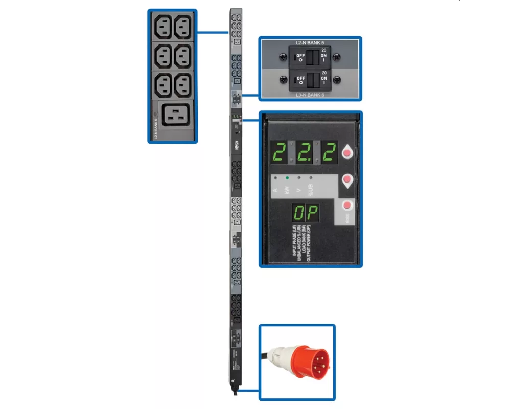 Електрически филтър Tripp Lite by Eaton 3-Phase Local Metered PDU 2