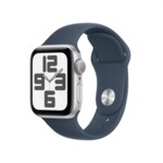 <span>Smart часовник</span> Apple Watch SE2 v2 GPS 40mm Silver Alu Case w Storm Blue Sport Band - M/L <span class='catalog-num-in-name'>MRE23QC/A</span> - 