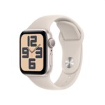 <span>Smart часовник</span> Apple Watch SE2 v2 GPS 40mm Starlight Alu Case w Starlight Sport Band - M/L <span class='catalog-num-in-name'>MR9V3QC/A</span> - 
