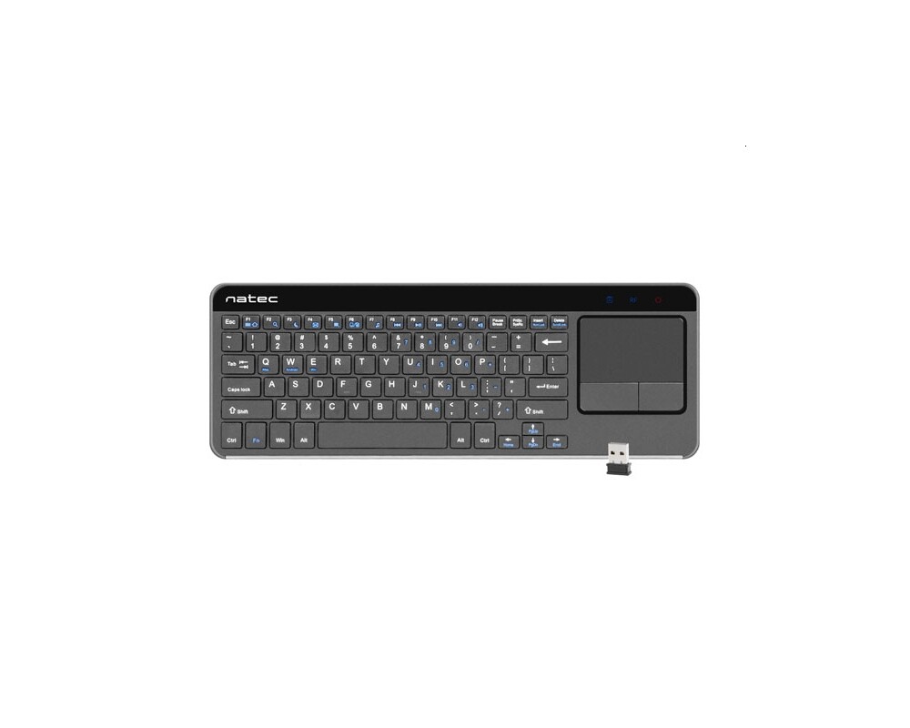 Клавиатура Natec wireless keyboard Turbot slim touch pad x-scissors us layout 5