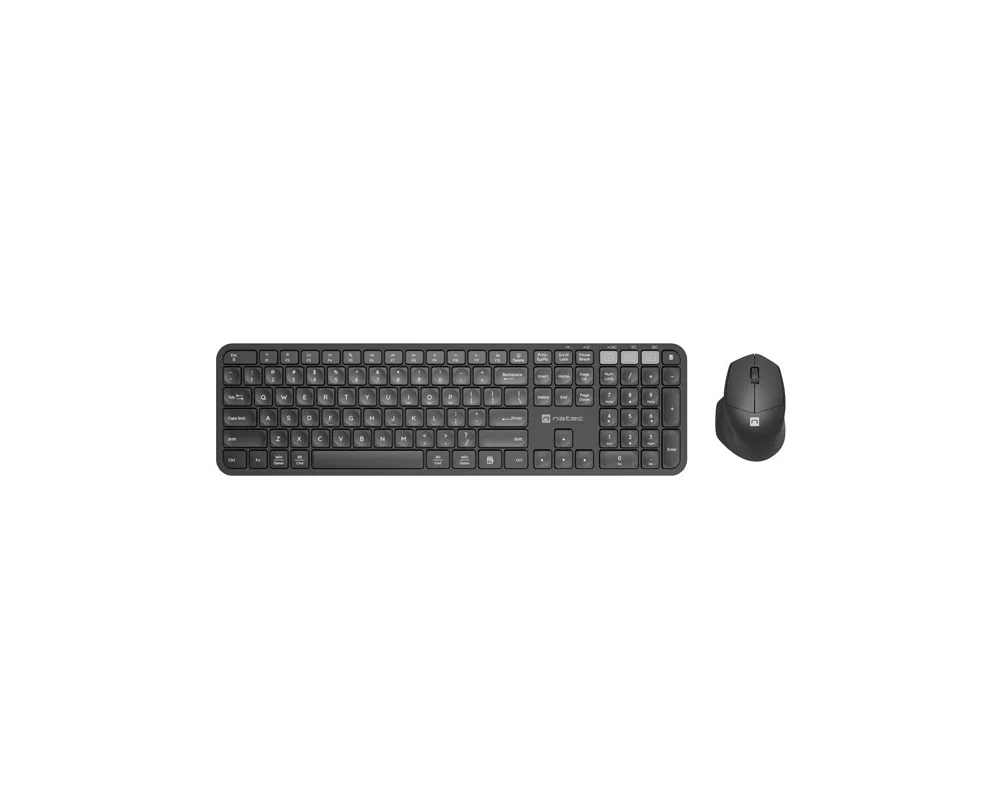 Клавиатура Natec Set 2 in 1 Keyboard Octopus + Mouse US Layout Wireless Bluetooth + 2.4 GHz USB 2