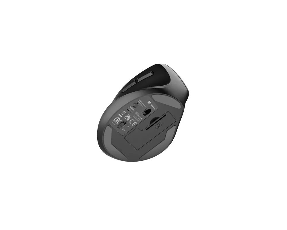 Мишка Natec Vertical Mouse Crake 2  BLUETOOTH 5.2 + 2.4GHZ BLACK 2400dpi 9