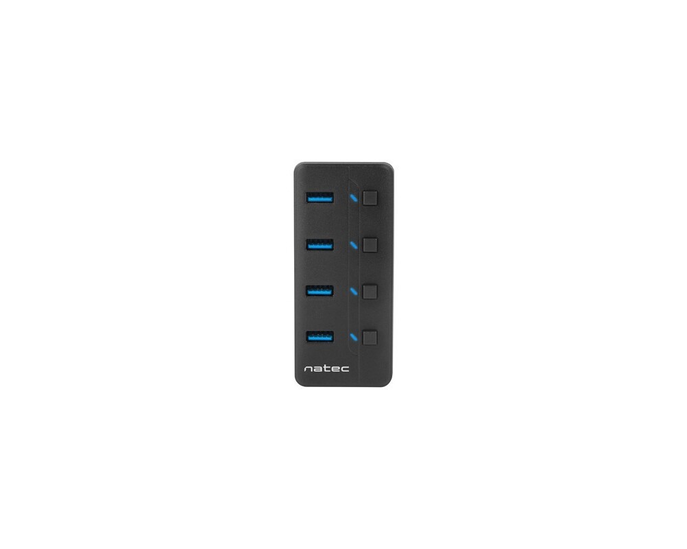 USB хъб Natec USB 3.0 Hub Mantis 2 4-Port On/Off With AC Adapter 2