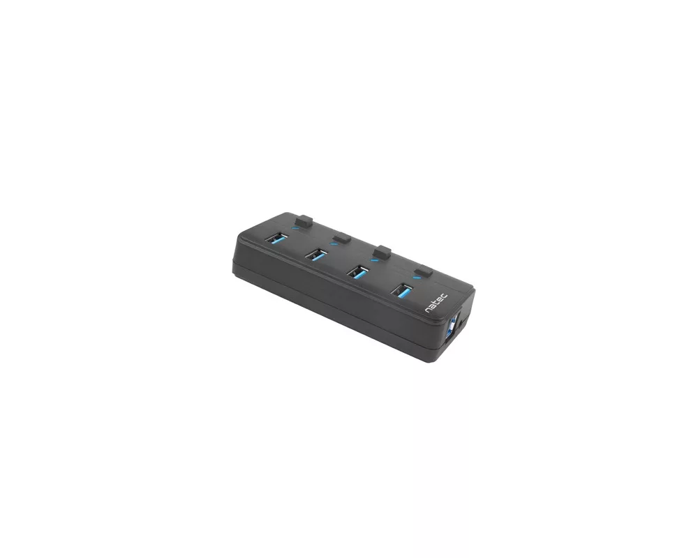 USB хъб Natec USB 3.0 Hub Mantis 2 4-Port On/Off With AC Adapter 4