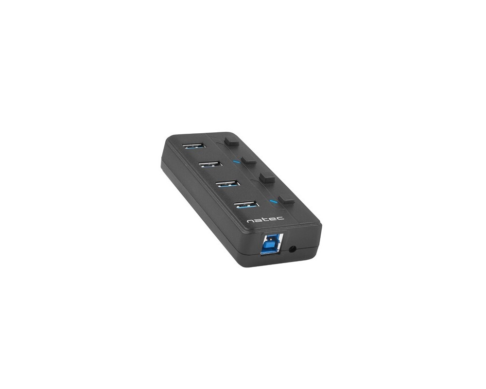 USB хъб Natec USB 3.0 Hub Mantis 2 4-Port On/Off With AC Adapter 3