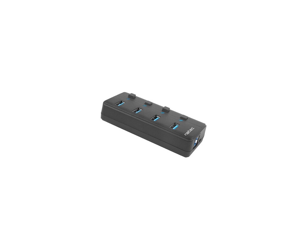 USB хъб Natec USB 3.0 Hub Mantis 2 4-Port On/Off With AC Adapter 4