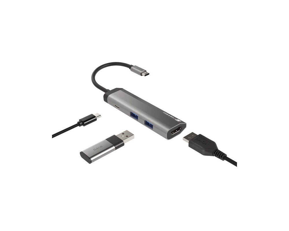 USB хъб Natec Fowler Multiport Adapter 4 in 1 4