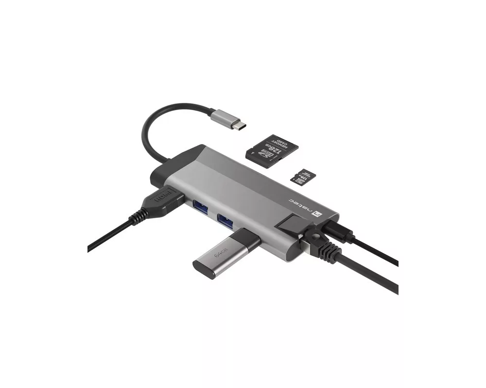 USB хъб Natec Fowler Plus Multiport Adapter 8 in 1 4