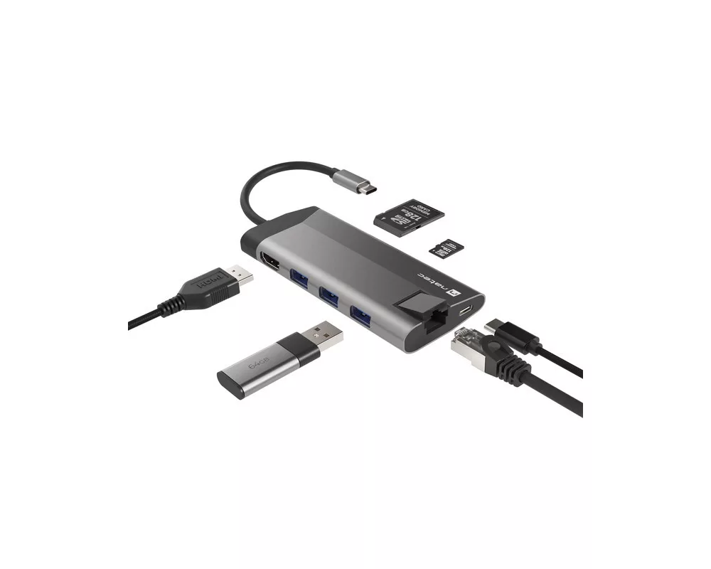USB хъб Natec Fowler Plus Multiport Adapter 8 in 1 3