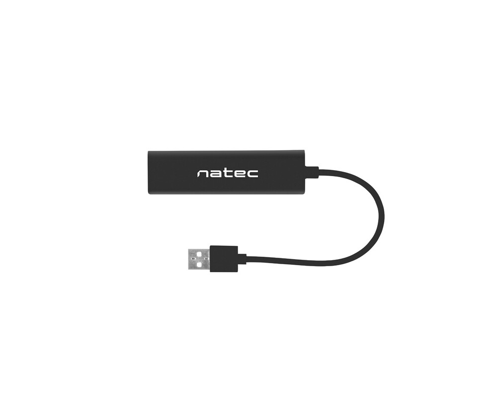 USB хъб Natec usb 2.0 hub dragonfly 3x port usb 2.0 usb+rj45 5