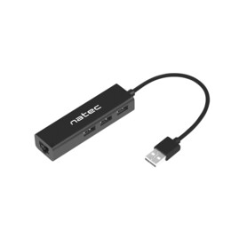  Natec usb 2.0 hub dragonfly 3x port usb 2.0 usb+rj45 695646 NHU-1413 на топ цена - PIC.bg