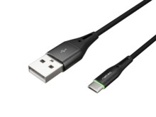  Natec USB-C(M) -> USB-A (M) 2.0 cable 1m. Black LED nylon 695661 NKA-1957 на топ цена - PIC.bg