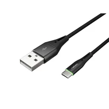  Natec USB-C(M) -> USB-A (M) 2.0 cable 1m. Black LED nylon 695661 NKA-1957 на топ цена - PIC.bg