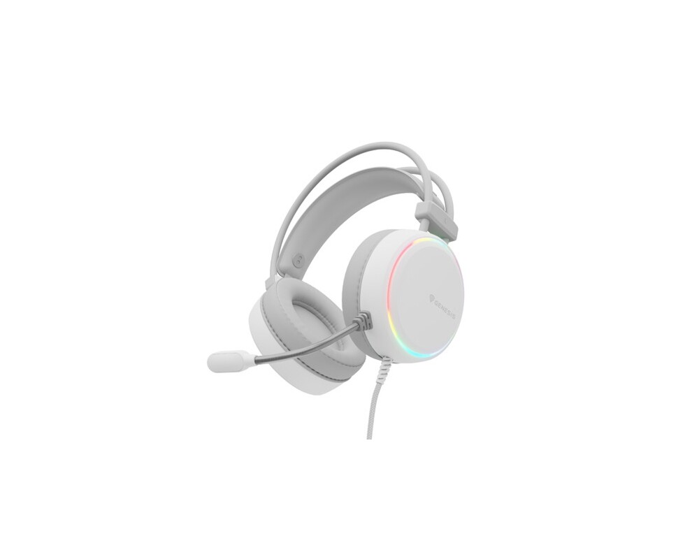 Слушалки Genesis Headset Neon 613 With Microphone RGB Illumination White 4