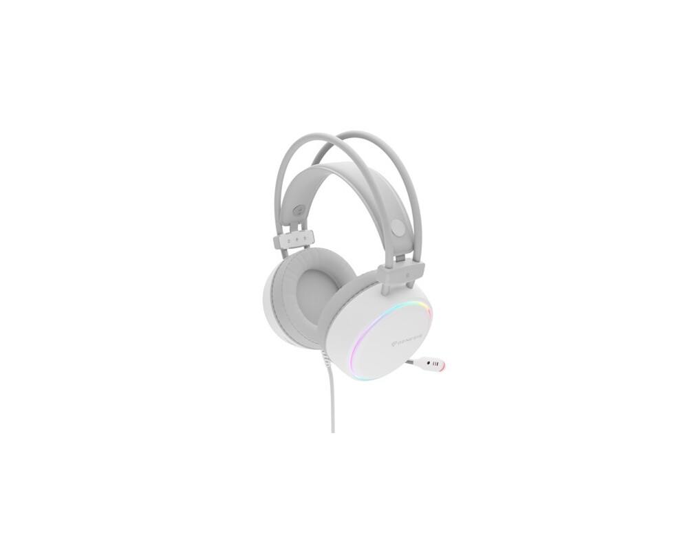 Слушалки Genesis Headset Neon 613 With Microphone RGB Illumination White 3