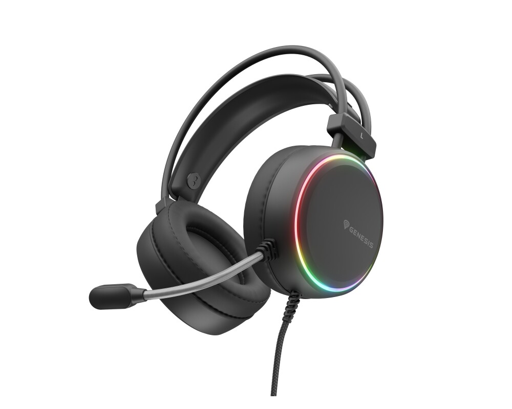 Слушалки Genesis Headset Neon 613 With Microphone RGB Illumination Black 4